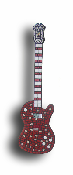 red gibson les paul guitar. Red Gibson Les Paul Mosaic